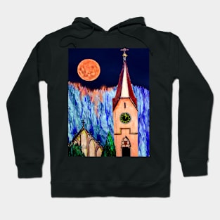 The Moon over the Church Hoodie